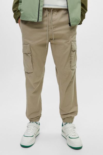 Bej Kargo Jogger Pantolon
